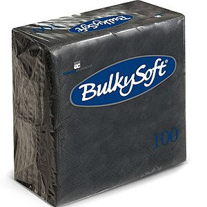 Bulky Soft 24x24 Black Napkin (2000)