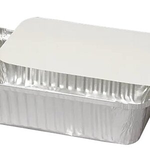 4 x 8" Foil container & lid combo (20x25)