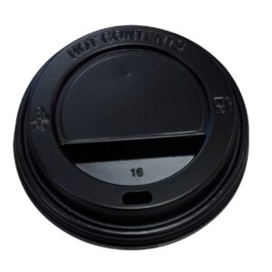 12/16oz Black Hot Cup Lid (10x100)