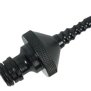 Aluminium Hose Tail - 6mm to Male - Black