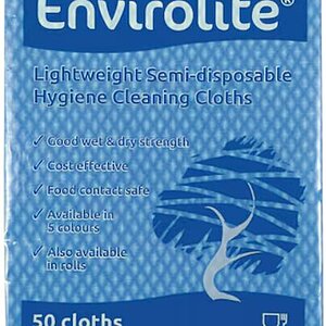 Envirolite Folded Blue Cleaning Cloth 50x36cm(50)