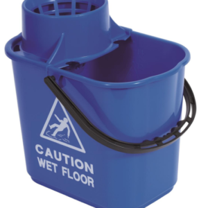 15 Litre Mop Bucket With Wringer, Blue