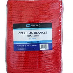 Cellular Red Blanket 100% Cotton