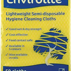 Envirolite Folded Yellow Cleaning Cloth 50x36cm(50)