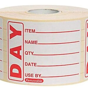 50x65mm Removable Red Use by Label (500)
