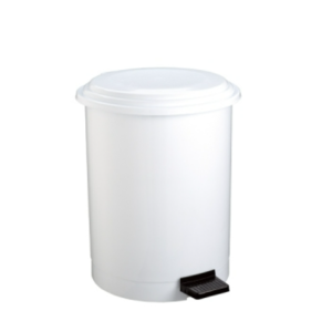 Plastic Foot Pedal Operated Bin White 20Lt