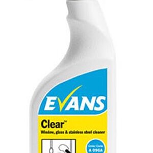 Evans Clear Glass and Stainless Steel Cleaner 750mls