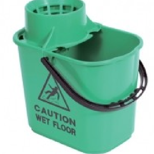 Green Plastic Wringer Bucket 15 litre