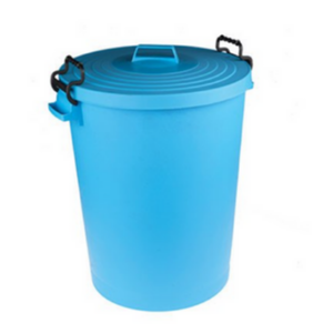 Blue 100 Ltr Bin c/w Clip Lid