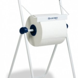 Lucart Wiper Roll Dispenser Floor Stand Metal White