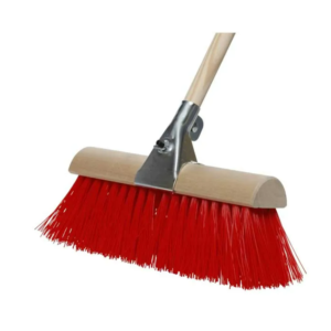14 Wooden Yard Brush Nylon Bristles c/w Handle