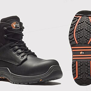 Bison Black S3 Derby Laced Boot