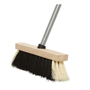 Black & White 11″ Broom & Metal Handle