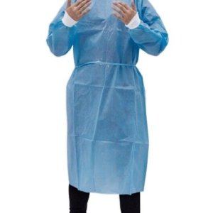 Long Sleeve PP Disposable Isolation Gown with Cuff (10 x10)