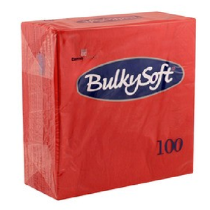 40x40cm Red 2ply 4 fold Dinner Napkin (20x100)