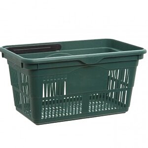 Green "Swift" Shopping Basket 24L