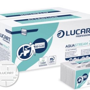Lucart Aquastream Z Fold Hand Towel White 2Ply No Clog x 3630 sheets