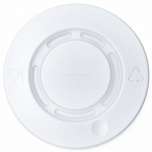 80mm Flat PS S/Slot Cold Cup Lids (MK80) (9-12oz) (20x100)