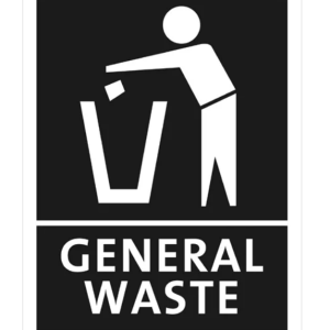 Slim Bin General Waste Label