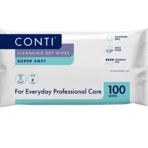 Conti Dry Wipes-Super Soft (100) 30x28cm  Large(16 PK)