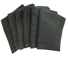 Charcoal Grey Cotton Facecloth 480gsm