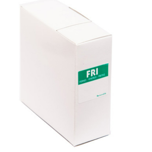 25mm Friday Square Removable Label 1000 Per Roll