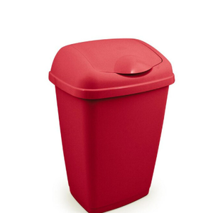 Red 50 Litre Flip Top Bin