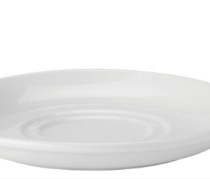 Pure White Double Well Saucer 6" (24)